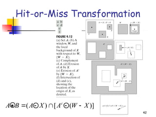 42
Hit-or-Miss Transformation
)]
(
[
)
( X
W
A
X
A
B
A c






 