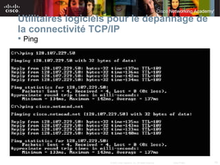 Utilitaires logiciels pour le dépannage de
la connectivité TCP/IP
 Ping




                    © 2007 Cisco Systems, Inc. All rights reserved.   Cisco Public   10
 