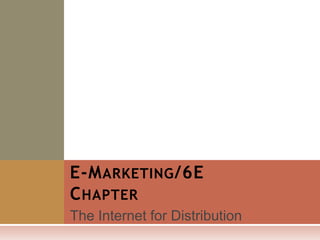 The Internet for Distribution
E-MARKETING/6E
CHAPTER
 