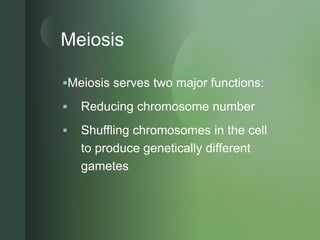 Chapter 9 Meiosis and the Genetic Basis of Sexual Reproduction | PPTX