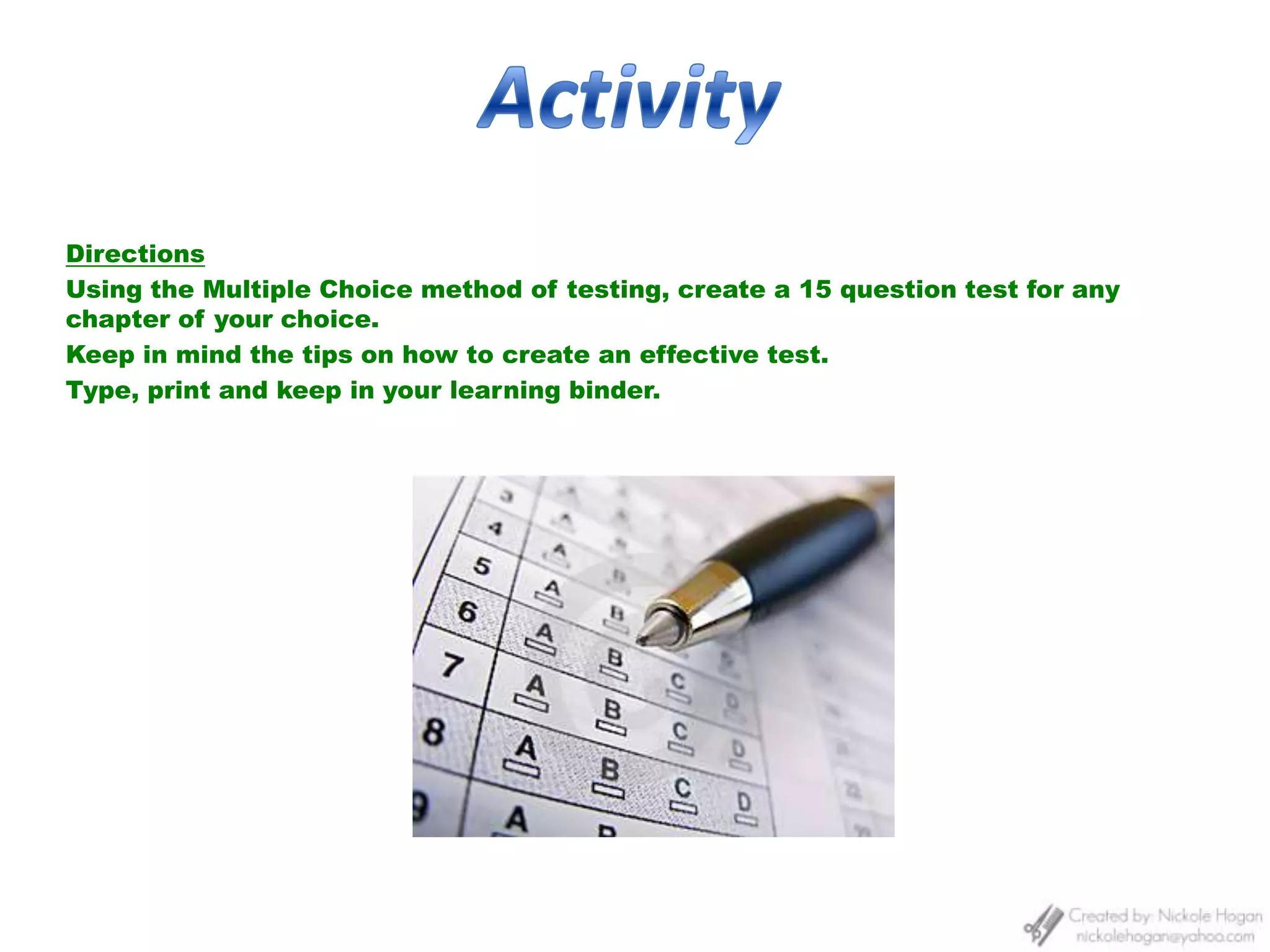 Students must maintain a minimum theory grade of 75% and pass a final written practical exam prior to graduation.When to GradeIt is important for the learner to understand the criteria in which they are being graded and how they are progressing throughout their course of study.