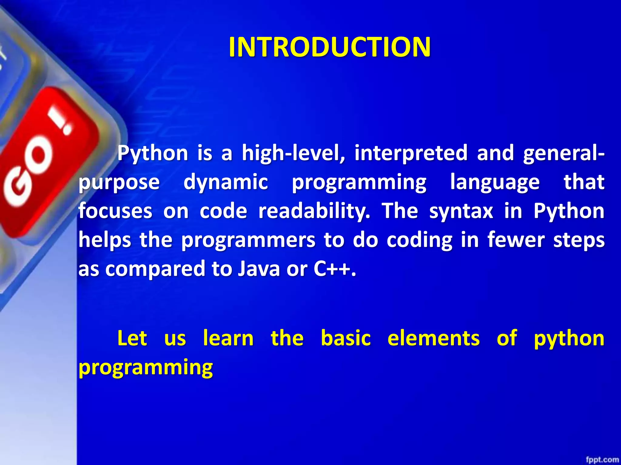 Chapter 9 python fundamentals | PPTX | Programming Languages | Computing