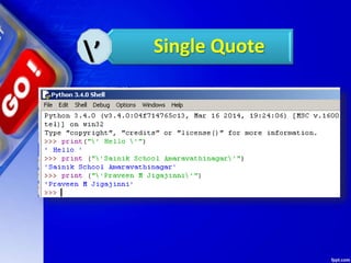 Single Quote’
 