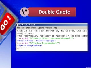 Double Quote”
 