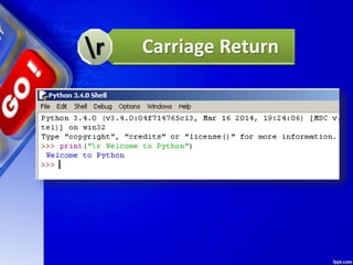 Carriage Returnr
 