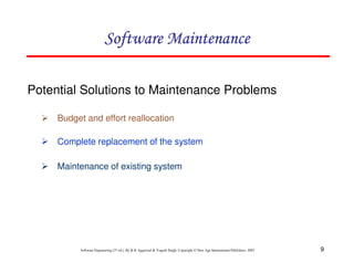 Chapter 9 software maintenance | PDF