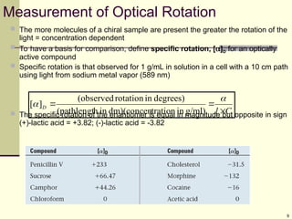 Optical Rotation Calculation Formula chapter9 stereokimia.ppt......................... | PPT