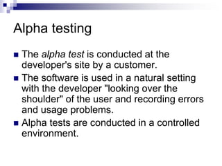 Testing strategies in Software Engineering | PPT