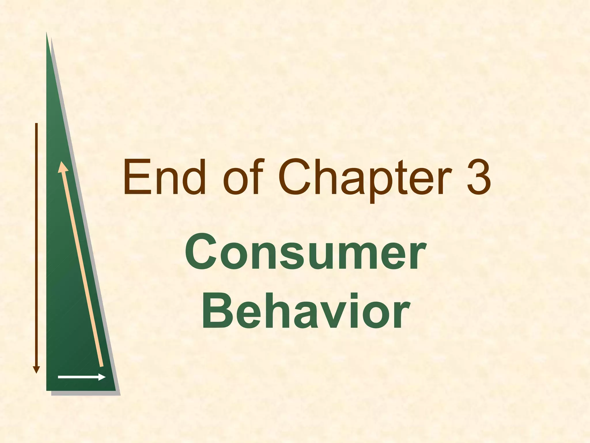 End of Chapter 3 Consumer Behavior
