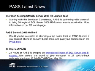 Working with Microsoft to influence the evolution of SQL Server products and services