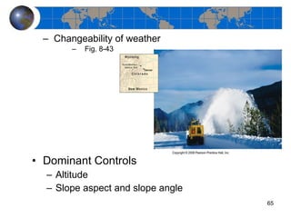 Changeability of weather Fig. 8-43 Dominant Controls Altitude Slope aspect and slope angle 
