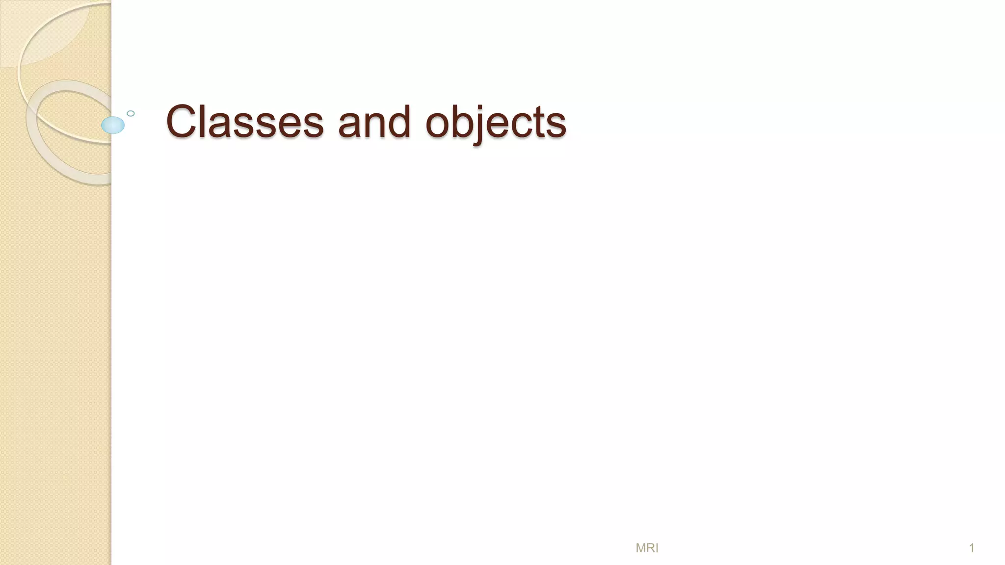 Classes and objects in c++ | PPTX
