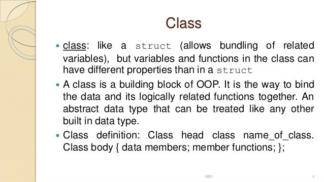 Classes and objects in c++