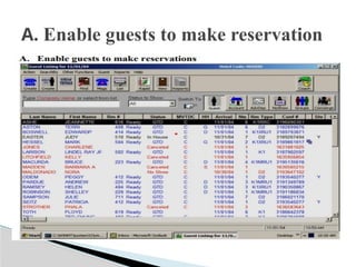 A. Enable guests to make reservation
 