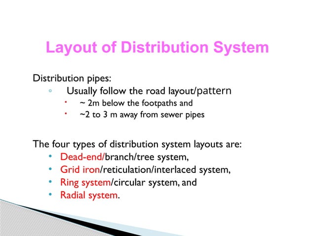 Chapter five.pptx water distribution system | PPT
