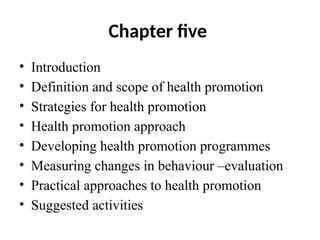 Comprehensive Community Health Intervention and Promotion Strategies | PPTX