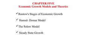 Comprehensive Overview of Economic Growth Models and Theories | PPTX