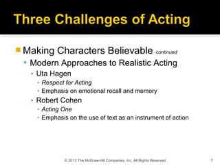 Chapter five acting for the stage power point | PPT