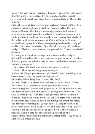 Chapter Five Lecture Media Organizations & ProfessionalsNote P.docx