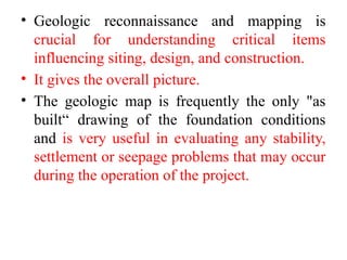 Geological Siting Risk fundamentals of geological investigation. | PPTX