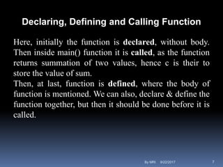 Functions in c++ | PPTX