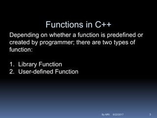 Functions in c++ | PPT