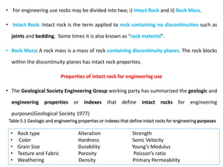 Chapter Four.pdf the types of rock that are important in civil | PDF