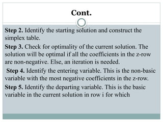 CHAPTER FOUR.pptx Linear and non linear programming | PPTX