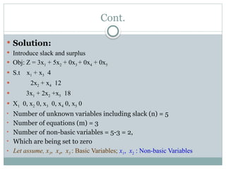 CHAPTER FOUR.pptx Linear and non linear programming | PPTX