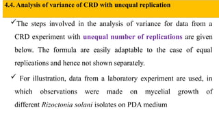 chapter four CRD.pptx principles, Design and analysis | PPTX