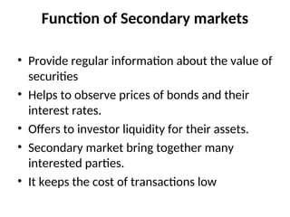 Comprehensive Overview of Financial Markets and Their Functions in the ...