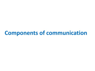 Components of communication
 