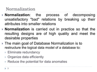 Chapter Four Logical Database Design (Normalization).pptx