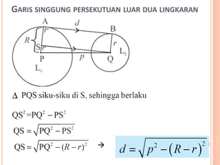GARIS SINGGUNG PERSEKUTUAN LUAR DUA LINGKARAN




                    
 