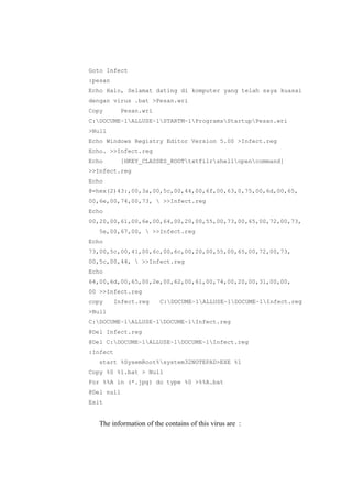 virus programming using batch file