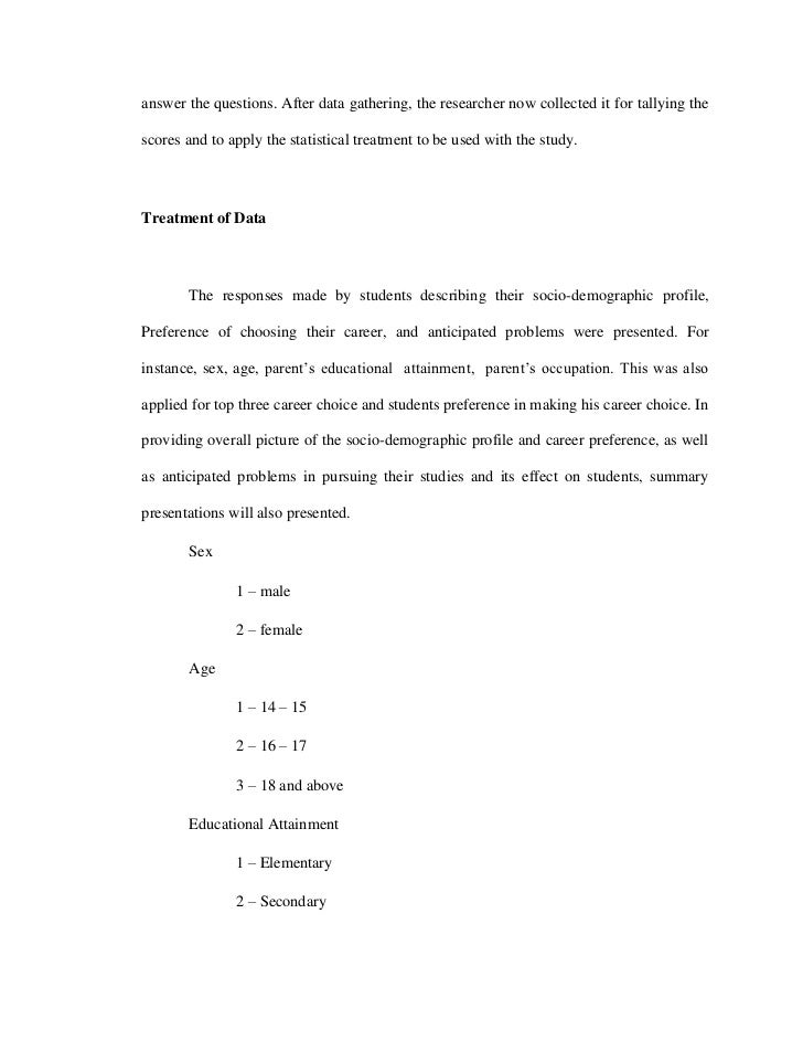 What is the statistical treatment in a thesis?