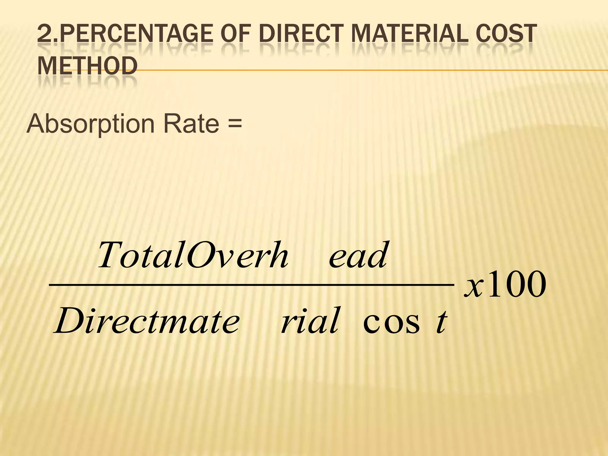 Absorption Of Overheads-B.V.Raghunandan | PPTX
