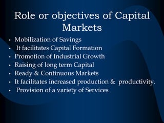 Types of capital market
There are two types of capital market:
 Primary market,
 Secondary market
 