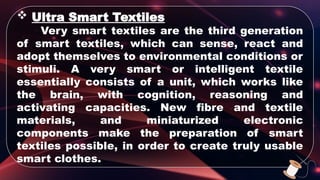 Chapter II Smart Textiles and Nano-Technology; A General Overview.pptx