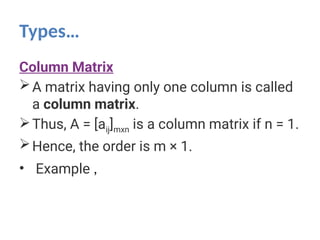 Comprehensive Introduction to Matrix Algebra: Types, Operations, and ...