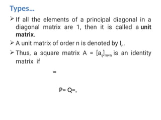 Comprehensive Introduction to Matrix Algebra: Types, Operations, and ...