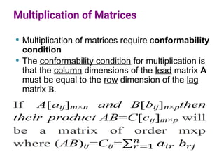 Comprehensive Introduction to Matrix Algebra: Types, Operations, and ...