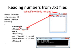 File handling in C++ for either reading or writing.ppt