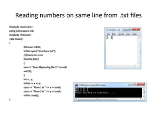 File handling in C++ for either reading or writing.ppt