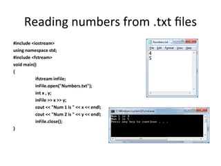 File handling in C++ for either reading or writing.ppt