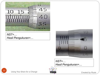 Created by RozieUsing Your Brain for a Change
33
NST=…
Hasil Pengukuran=…
NST=…
Hasil Pengukuran=…
 