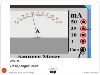 Created by RozieUsing Your Brain for a Change
36
NST=…
Hasil pengukuran=…
 