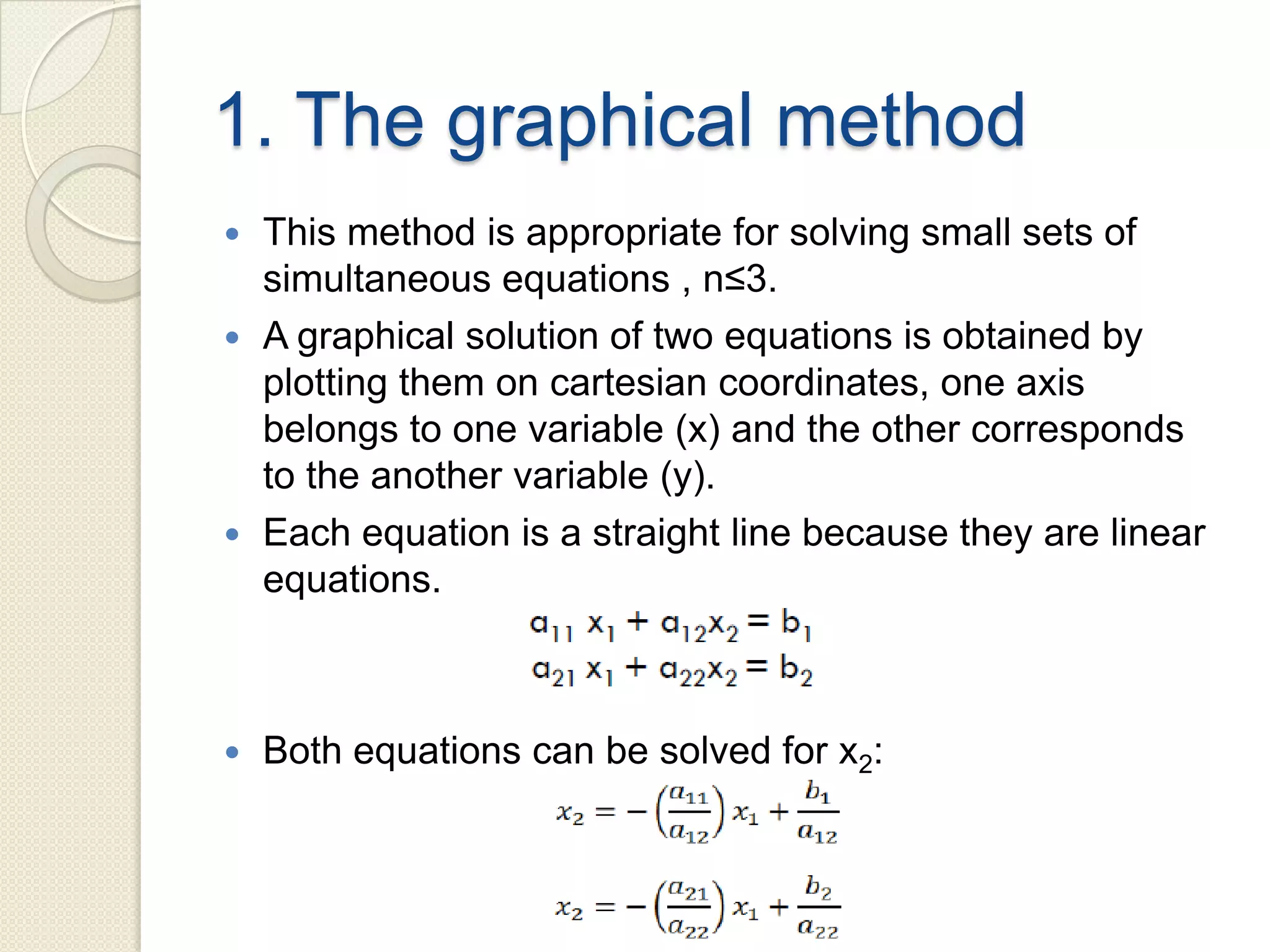 Chapter 4: Linear Algebraic Equations | PPTX