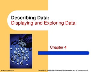 McGraw-Hill/Irwin Copyright © 2010 by The McGraw-Hill Companies, Inc. All rights reserved.
Describing Data:
Displaying and Exploring Data
Chapter 4
 