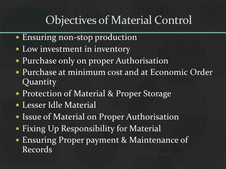 Material Cost ControlB.V.Raghunandan